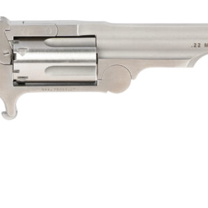North American Arms 22MR4 Ranger II  22 WMR Caliber with 4" Barrel, 5rd Capacity Cylinder, Overall Stainless Steel Finish & Rosewood Boot Grip