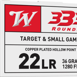 Winchester Ammo 22LR333HP USA  22LR 36gr Copper Plated Hollow Point 333 Per Box/10 Case