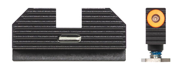 Night Fision GLK001010OGXG Official Costa Ludus Night Sights  Green Tritium Orange Outline Front Sight-Green Tritium Bar Rear Sight Glock 17/17L/17MOS/19