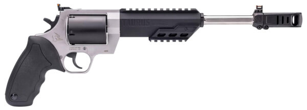 Taurus 2460105RH Raging Hunter  460 S&W Mag 5rd 10.50" Matte Black Oxide Barrel & Cylinder Matte Stainless Steel Frame Black Rubber with Integrated Cushion Insert Grip