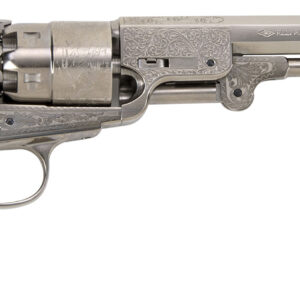 Traditions FR185117 1851 Navy Break Open 44 Cal #11 Percussion 7.50" 6 Shot Nickle Engraved Simulated Ivory Grip