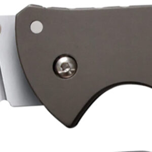 Cold Steel CS58PC Code 4  3.50" Folding Clip Point Plain Satin Polished S35VN SS Blade/Anodized Gun Metal Gray Aluminum Handle Includes Pocket Clip