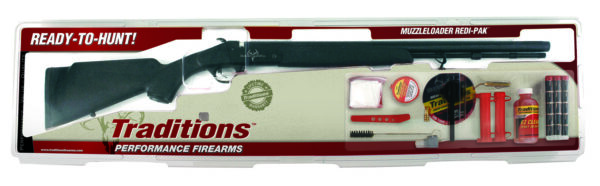 Traditions RC572000840 Buckstalker XT 50 Cal 209 Primer 24" Blued Barrel/Rec Black Synthetic Stock Redi-Pack