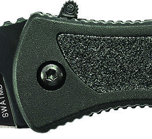 Smith & Wesson Knives SWATMBCP S.W.A.T.  3.20" Folding Plain Black 4034 SS Blade Black Aluminum Handle Includes Pocket Clip