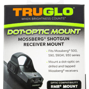 TruGlo TGTG8955M2 Shotgun Receiver Mount  Black Mossberg Trijicon RMR
