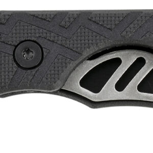 Kershaw 1025X Cinder  1.40" Folding Drop Point Plain Stonewashed 3Cr13MoV SS Blade Black Glass-Filled Nylon Handle Includes Key Ring