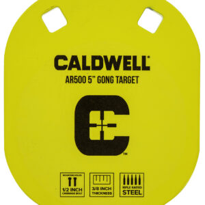 Caldwell 1116700 Gong  5" Yellow AR500 Steel 0.38" Thick Hanging