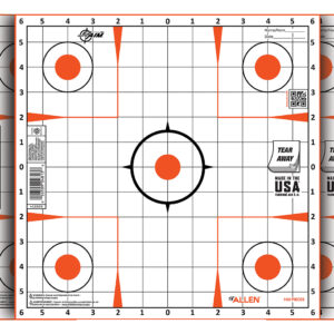 EZ-Aim 15333100 Sight-In  Grid Paper Self-Adhesive 12" x 12" Orange/White 100 Per Pack