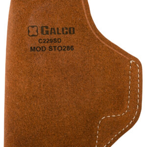 Galco STO286 Stow-N-Go  IWB Natural Leather Belt Clip Fits Glock 26 Gen3-5/27 Gen3-5/33 Right Hand