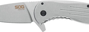 SOG KNIFE AEGIS FLK STONE - WASHED 3.38" PLAIN EDGE BLADE