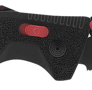 S.O.G SOG11120241 Trident AT 3.70" Folding Clip Point Part Serrated Black TiNi Cryo D2 Steel Blade/Black w/Red Accents GRN Handle Features Line Cutter/Glass Breaker