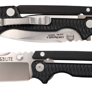 Cold Steel CS58SQL AD-15 Lite 3.50" Folding Plain Japanese AUS-10A SS Blade/ Black Textured Griv-Ex Handle