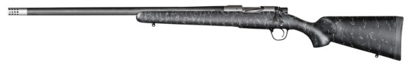 Christensen Arms 8010600100 Ridgeline  6.5 Creedmoor 4+1 24" Carbon Fiber/Threaded Barrel, Tungsten Gray Cerakote, Black with Gray Webbing Stock, Left Hand