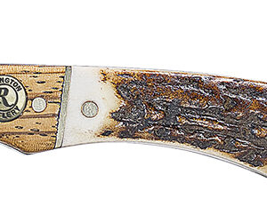 Remington Accessories 15655 Guide Jr. 6.50" Fixed Skinner Stainless Steel Blade, Stag Bone Handle w/Remington Shield, Nickle Silver Bolsters, Includes Sheath