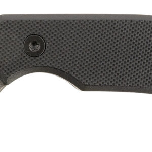 CRKT 4036 Razel  Compact 2.32" Fixed Plain/Top Veff Serrations Brushed Stonewashed D2 Steel Blade, Black G10 Handle, Includes Cord Fob/Sheath