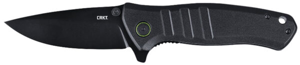 CRKT 6295 Dextro  3.18" Folding Drop Point Plain Black TiNi D2 Steel Blade/Black Aluminum Handle Includes Pocket Clip