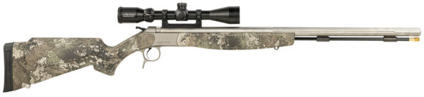 CVA PR6022SSC Optima V2 50 Cal 209 Primer 26" Stainless Fluted Barrel, Drilled & Tapped Stainless Steel Receiver, Fixed TrueTimber Strata Synthetic Stock, KonusPro3-9x40mm BDC Scope