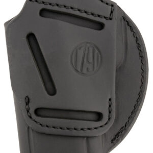 1791 Gunleather 3WH6SBLA 3-Way  IWB/OWB Size 06 Black Leather Belt Loop Fits Beretta 92 Fits Walther PPQ Fits Sig P320 Ambidextrous Hand