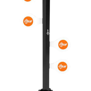 EZ-Aim 15633 Speed Zone Rimfire Dueling Tree  Rifles/Handguns Orange/White Steel Standing Includes 4 Steel Target Paddles
