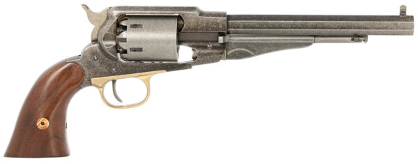 Pietta PF58OW448 1858 Old West 44 Cal 8" 6rd Old Silver Frame, Cylinder & Barrel, Walnut Grip