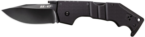 Cold Steel CS58M AK  3.50" Folding Clip Point Plain Black Matte S35VN SS Blade/5.50" Black G10 Handle Includes Belt Clip