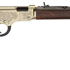Henry H004MD4 Golden Boy Deluxe 4th Edition 22 WMR 12+1 20.50" Blued Octagon Barrel, Engraved Brasslite Rec, American Walnut Stock, Ad. Buckhorn Sights