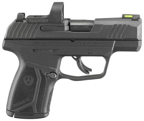 Ruger 3515 Max-9 w/ReadyDot Sight Compact 9mm Luger 10+1/ 12+1 3.20" Black Oxide Steel Barrel & Serrated Slide, Black Polymer Frame, Black Nylon Grips Features ReadyDot Micro Reflex Sight