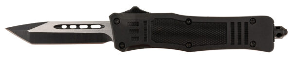 Steel River Knives MT616BT Spartan  Mini 2.75" OTF Tanto Plain Black/Silver 440C SS Blade/ 4.25" Black Aluminum Zinc Alloy Handle