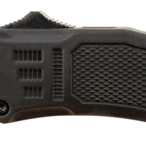 Steel River Knives MT616BDP Spartan  Mini 2.75" OTF Drop Point Plain Black/Silver 440C SS Blade/ 4.25" Black Aluminum Zinc Alloy Handle