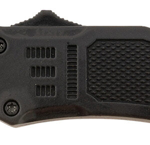 Steel River Knives MT616BDP Spartan  Mini 2.75" OTF Tanto Plain Laser Etched Damascus 440C SS Blade/4.25" Black Aluminum Zinc Alloy Handle