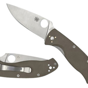 Spyderco C122GBNM4PS Tenacious  3.35" Folding Part Serrated CPM M4 Blade/Brown Textured G10 Handle Includes Pocket Clip