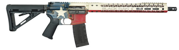 Black Rain Ordnance BROPATTEXAS Spec 15+ Patriot 5.56x45mm NATO 30+1 16", Texas Flag, 15" Slim M-LOK, Magpul Grip/Carbine Stock