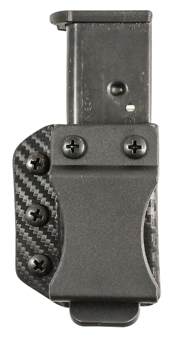 DeSantis Gunhide A100KJJJZ Persuader Mag Pouch  Double Stack IWB/OWB Black Kydex Belt Clip Ambidextrous