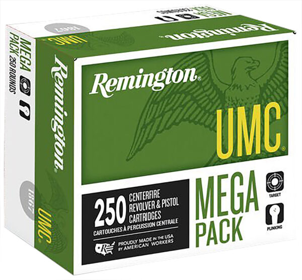 Remington Ammunition 23773 UMC Mega Pack 40S&W 165gr Full Metal Jacket 250 Per Box/4 Case