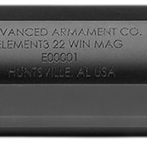 ADVANCED ARMAMENT COMPANY 65045 Element 3  22 Cal (Rimfire) 1.10" Black Stainless Steel Titanium 1/2"x28