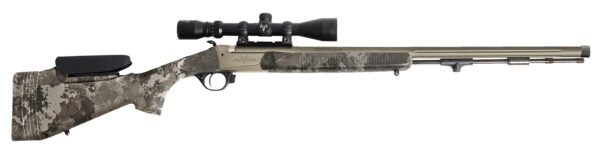Traditions R53-746604534 Pursuit XT Pro w/Optics 50 Cal 26" Tungsten Cerakote Fluted/Threaded w/VAPR Twist Barrel, Veil Alpine Synthetic Stock w/Adj Cheek Piece & LOP 3.5-10x44mm Duplex