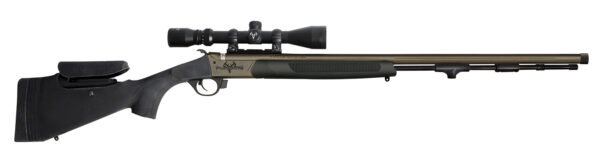 Traditions R53-74660450 Pursuit XT Pro w/Scope 50 Cal Tungsten Cerakote 26" Fluted/Threaded w/VAPR Twist Barrel, Black Adj Cheek Piece & LOP Synthetic Stock, 3.5-10x44mm Duplex