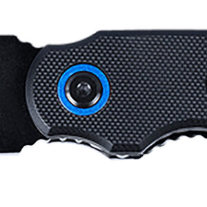 CRKT 2606 A.B.C.  3.39" Folding Tanto Veff Serrated Black Oxide 12C27 Sandvik Blade, Black Textured G10 Handle