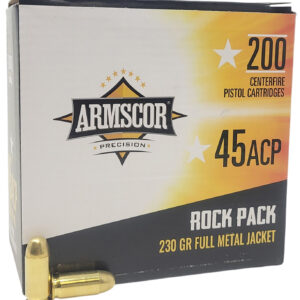 Armscor 50093 Precision Rock Pack 45ACP 230gr Full Metal Jacket 200 Per Box/4 Case