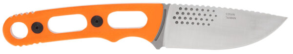 S.O.G SOG17330157 Ether FX 3.10" Fixed Drop Point Plain Brushed Satin CPM S35VN SS Blade, Blaze Orange Textured G10 Handle