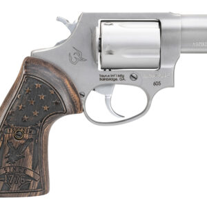 Taurus 2605029US1 605  Small Frame 357 Mag/38 Special +P 5rd 2" Matte Stainless Steel Barrel, Cylinder & Frame, Engraved USA Flag Walnut Grip, Transfer Bar Safety