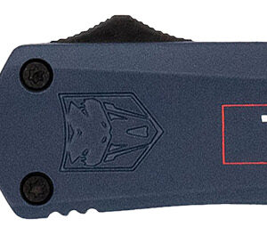 CobraTec Knives MTRP24BLUDNS FS-3 Trump 2024 Medium OTF Drop Point Plain Satin D2 Steel Blade, 4.50" Blue w/Trump, Make America Great Again Aluminum Cerakoted Handle