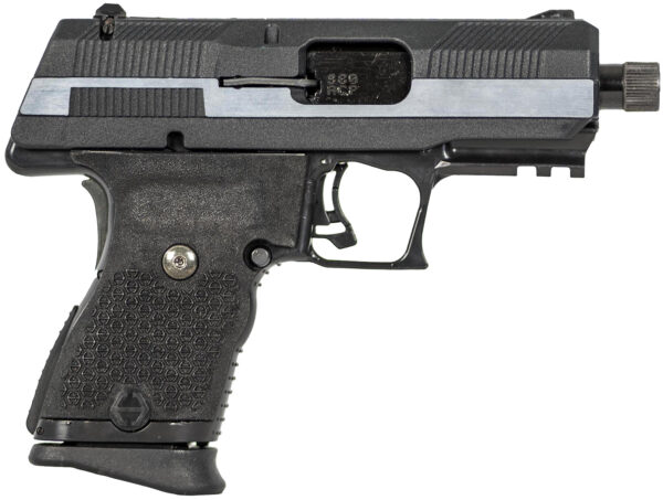 Hi-Point YC380CF YC380  380 ACP 10+1 3.93" Black Threaded Barrel, Black/Chrome YC9 Styled/Serrated Steel Slide, Black Polymer Frame w/Picatinny Rail, Black Plastic Grip