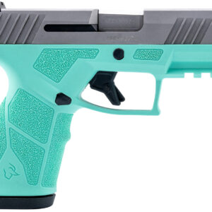 Taurus 1-GX2939C GX2  9mm 13+1 3.37" Matte Stainless Steel Barrel, Matte Serrated Stainless Steel Slide, Cyan Polymer Frame w/Picatinny Rail, Polymer Grip
