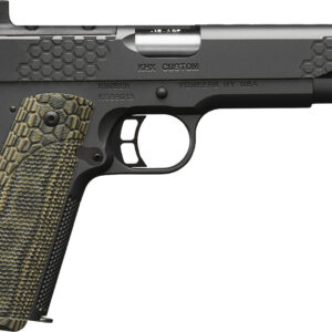 Kimber Mfg, Inc 3000360 KHX Custom 45 ACP 8+1 5" Stainless Match Grade Barrel, KimPro II Gray Serrated Stainless Steel Slide, Kimpro II Gray Stainless Steel Frame w/Beavertail, G10 Grip