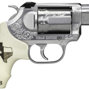 Kimber Mfg, Inc 3400028 K6S Texas Edition DA/SA 357 Mag 6 Shot 2" Brushed Stainless Steel Barrel & Cylinder, Brushed Stainless Steel Frame, Bonded Ivory Grip, Exposed Hammer