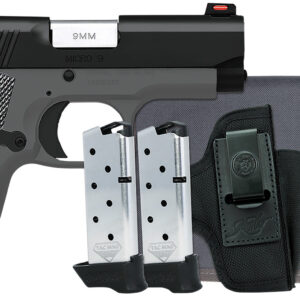 Kimber Mfg, Inc 3300252 Micro 9 RTC Bundle Micro Frame 9mm Luger 7+1 3.15" Stainless Ramped Barrel, KimPro II Black Serrated Slide, Kimpro II Black Aluminum Frame w/Beavertail, Shadow Ghost Grip