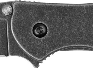 Kershaw 1660RBW Leek Random EDC 3" Folding Reverse Tanto Plain Black Oxide Blackwash 14C28N Steel Blade, Blackwash Stainless Steel Handle
