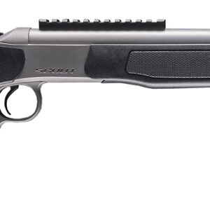 CVA CR4444S Scout Takedown 44 Mag 1rd 20" Stainless Fluted Threaded Barrel, Stainless Steel Receiver w/Picatinny Rail, Adj Comb & LOP Black Synthetic Stock