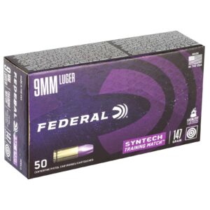 FEDERAL AE 9MM 147G SYNTEC MTCH TSJ 50RD BX 10/CASE